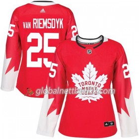 Toronto Maple Leafs Hockeydrakt James Van Riemsdyk 25 2017-2018 Rød Alternate Adidas Authentic - Dame